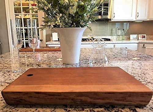 Black Walnut Live Edge Wood Serving Platter Q701