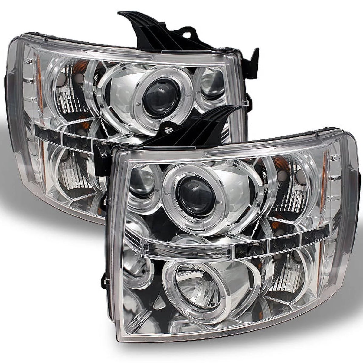 Chrome Clear LED Projector Headlights Pair P4471