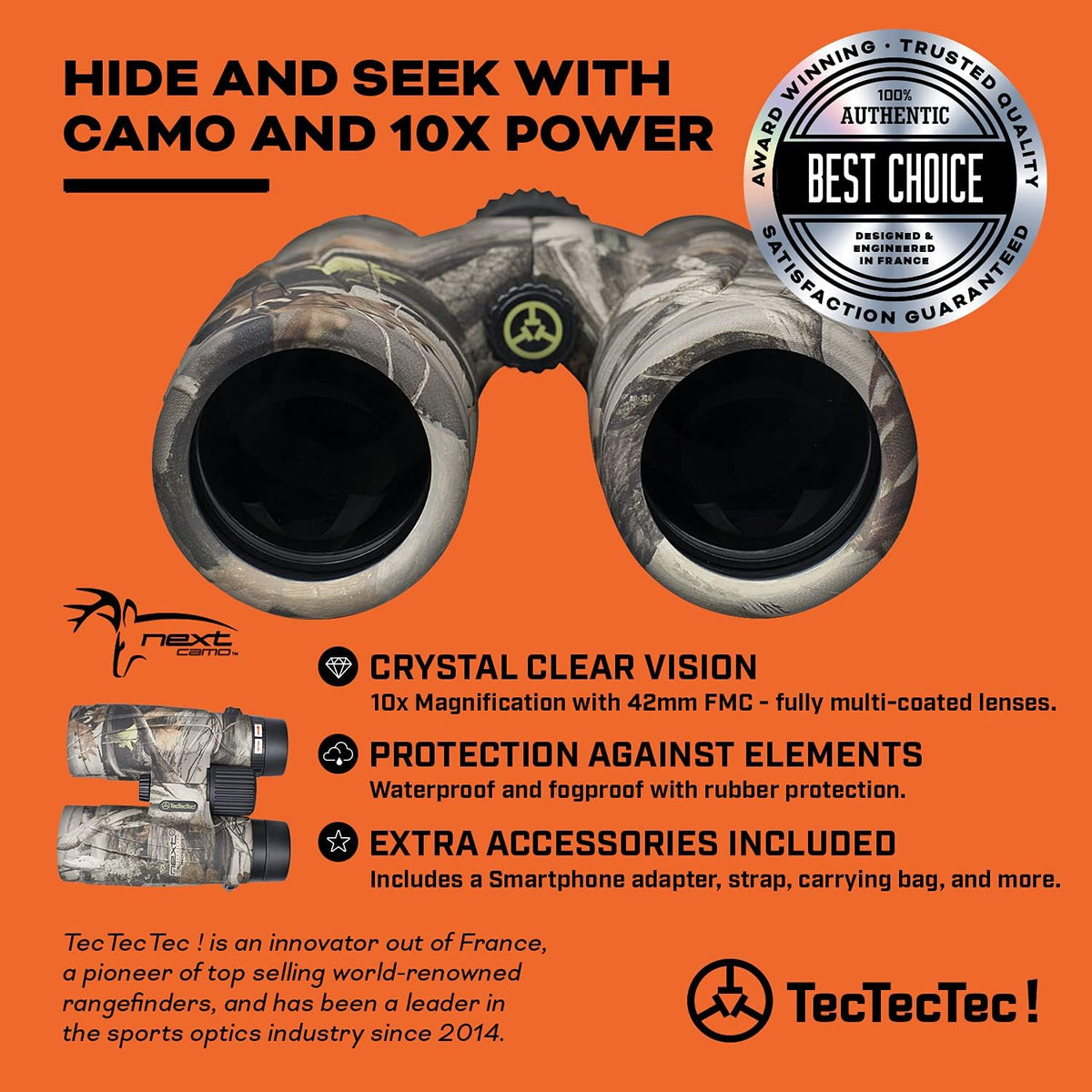 8x42 HD Binoculars with Phone Mount Strap Carrying Bag U805407